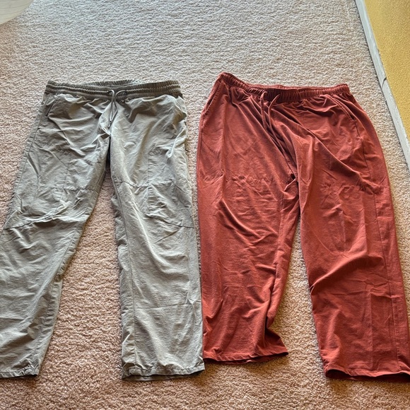 Calvin Klein Other - Large Men’s Comfortable  Elastic Waist Beige Cargo and Red loungewear Pants
